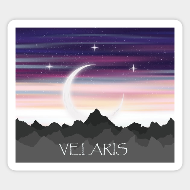 The night court Velaris art Sticker by artofnella